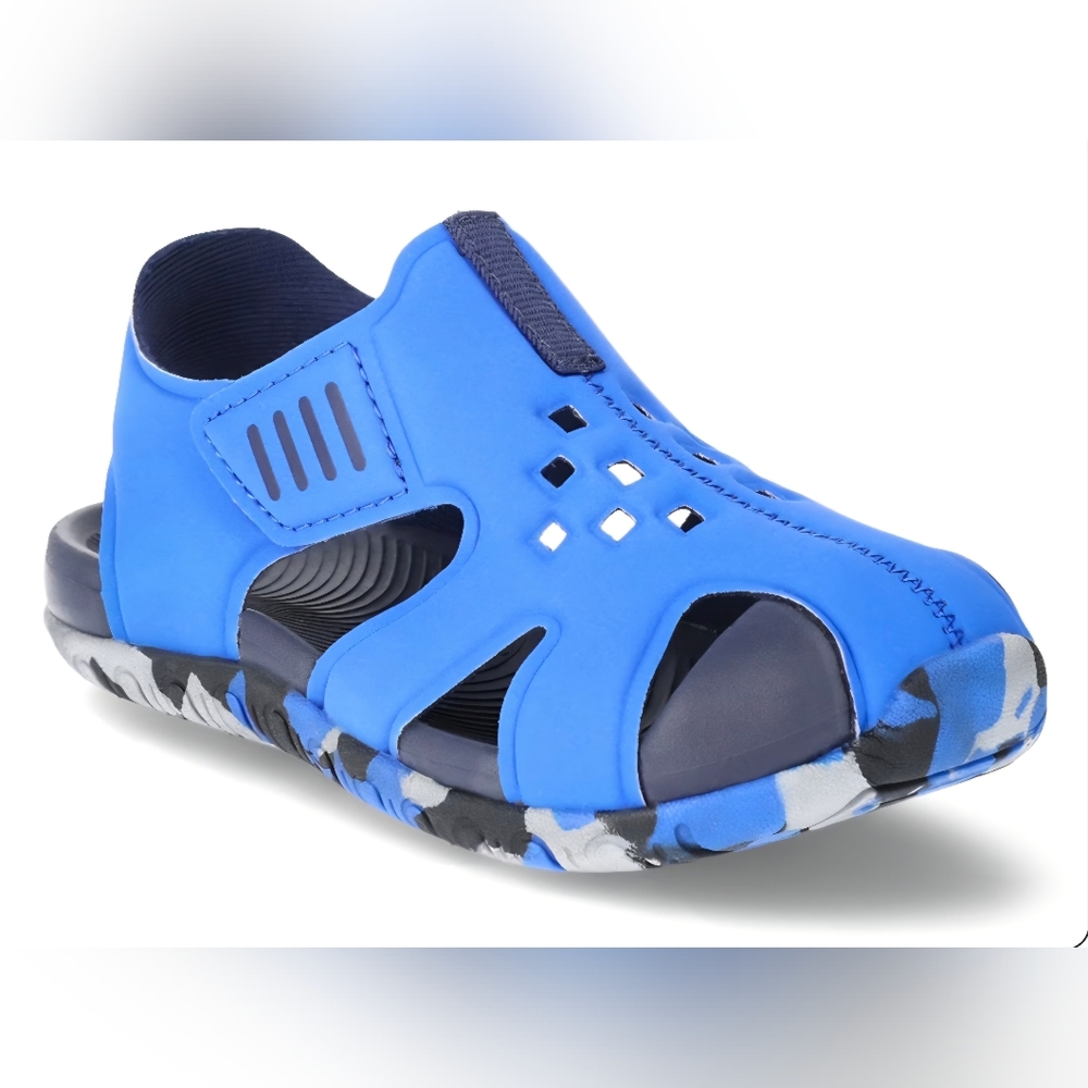 Wonder Nation Toddler Kids Bump Toe Sandals Blue Size 5/6